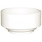 HorecaTraders Stapelbare Porselein Soepkom Wit 40cl | 6 stuks