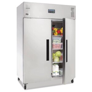 Polar RVS Horeca Koelkast Met Stevige Zwenkwielen 1200 Liter