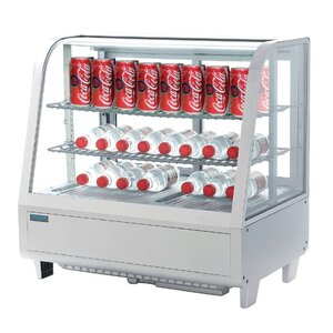 Polar Gekoelde witte tafelvitrine 102 Liter -TOPPER!