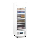 Polar Blikjes koelvitrine met wielen 220 liter - Wit