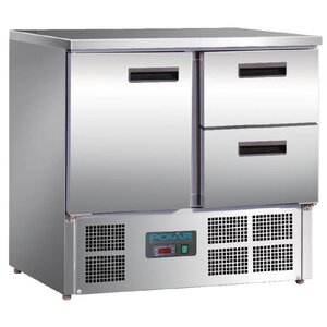 Polar Gekoeld werkbank - 1 deur en 2 laden -2C tot +8C.