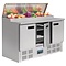 Polar RVS Pizza Werkbank 8 x 1/4 GN 389 Liter