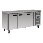 Polar RVS werkbank met wielen 3-deurs -2C tot +8C