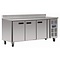 Polar Polar RVS werkbank 3 deurs koeling met spatrand - 417 Liter