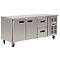 Polar RVS werkbank 2 deuren / 2 lades / wielen - 417 Liter