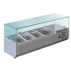 Polar Opzetkoelvitrine 3 x GN 1/3 + 1 x GN 1/2