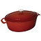 Vogue Ovale braadpan rood, 5 liter