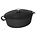 Vogue Ovale zwarte braadpan, 6 liter