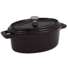 Vogue gietijzeren mini ovale braadpan zwart