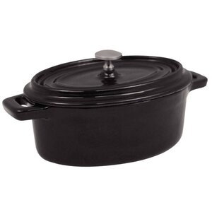 Vogue gietijzeren mini ovale braadpan zwart