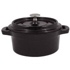 Vogue gietijzeren mini ronde braadpan zwart