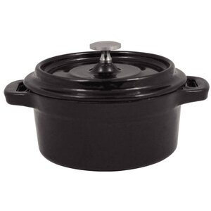 Vogue gietijzeren mini ronde braadpan zwart