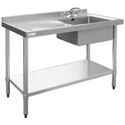 Vogue spoeltafel 120cm, 1 bak rechts