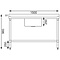 Vogue Inox Spoelwerktafel - 150x60x90(h)cm