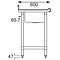 Vogue Inox Spoelwerktafel - 150x60x90(h)cm