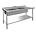 Vogue spoeltafel 150cm, 2 bakken links