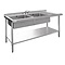 Vogue spoeltafel 150cm, 2 bakken links