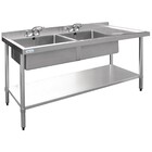 Vogue spoeltafel 180cm, 2 bakken links