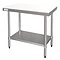 Vogue RVS werktafel met snijplank 90(b)x90(h)x60(d)cm
