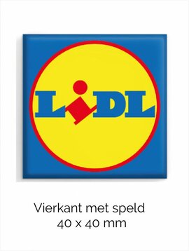 Vierkant met speld 4x4 cm vanaf