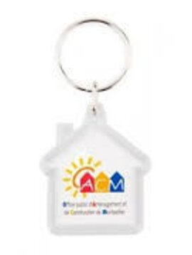 Plastic sleutelhanger Huis vanaf