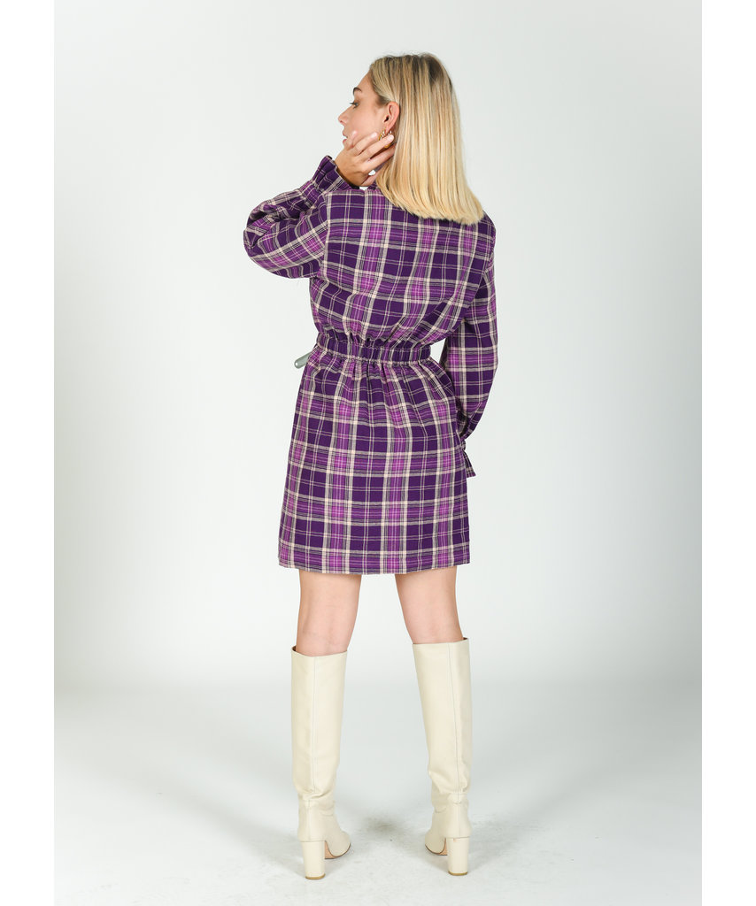 checkered blazer dress