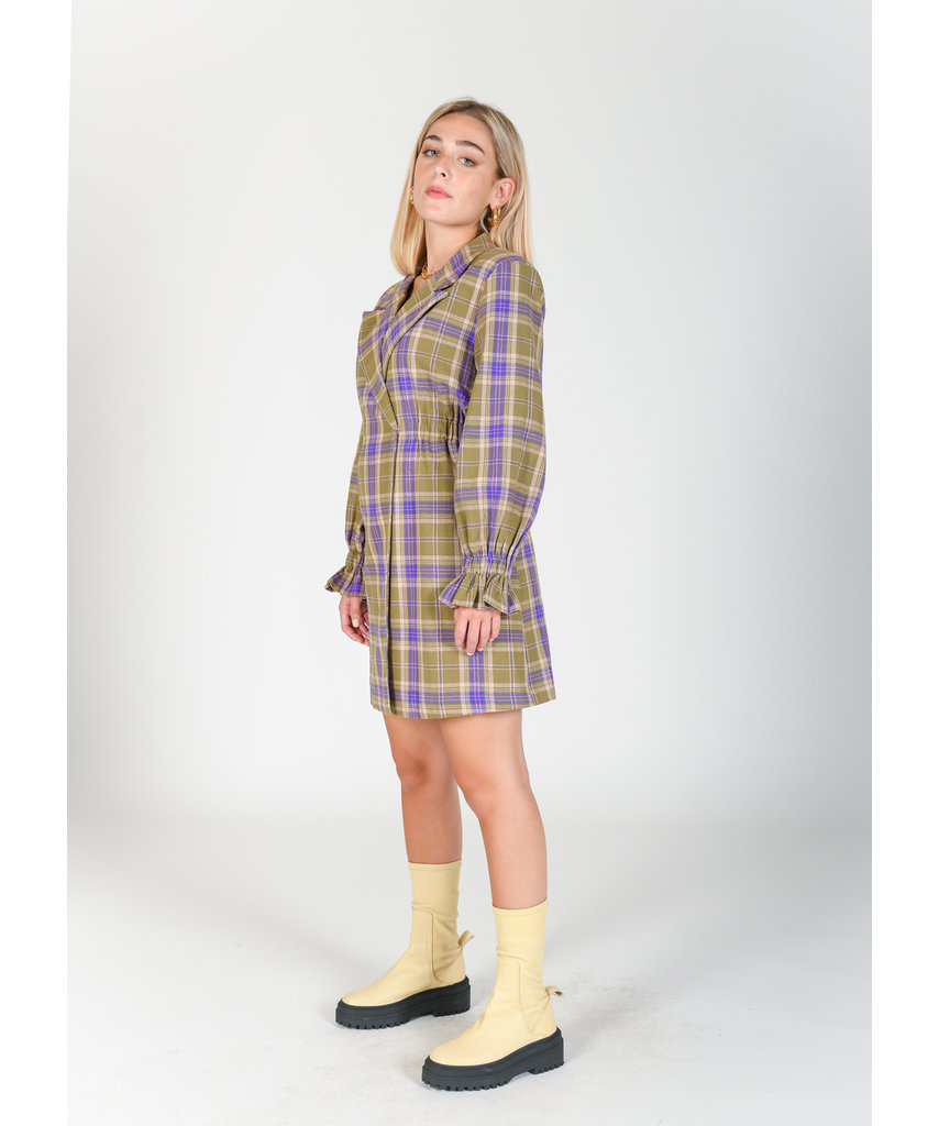 tartan blazer dress