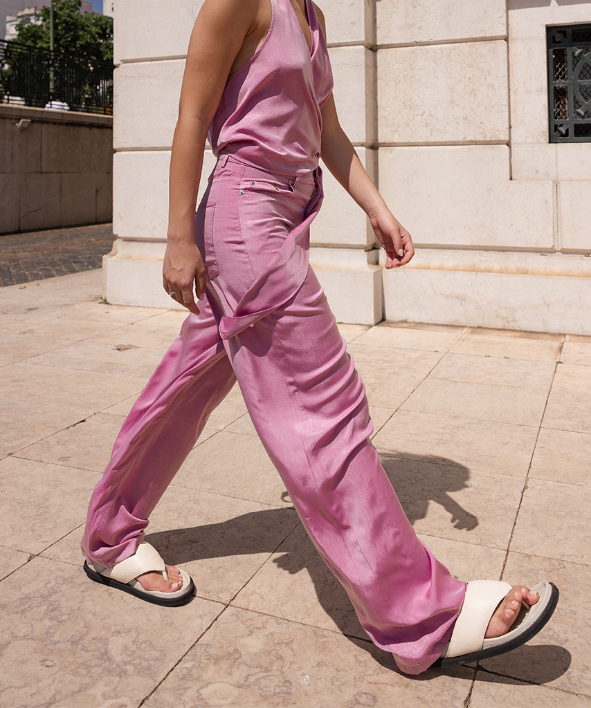 Buy Pink Satin Pants Online In India  Etsy India