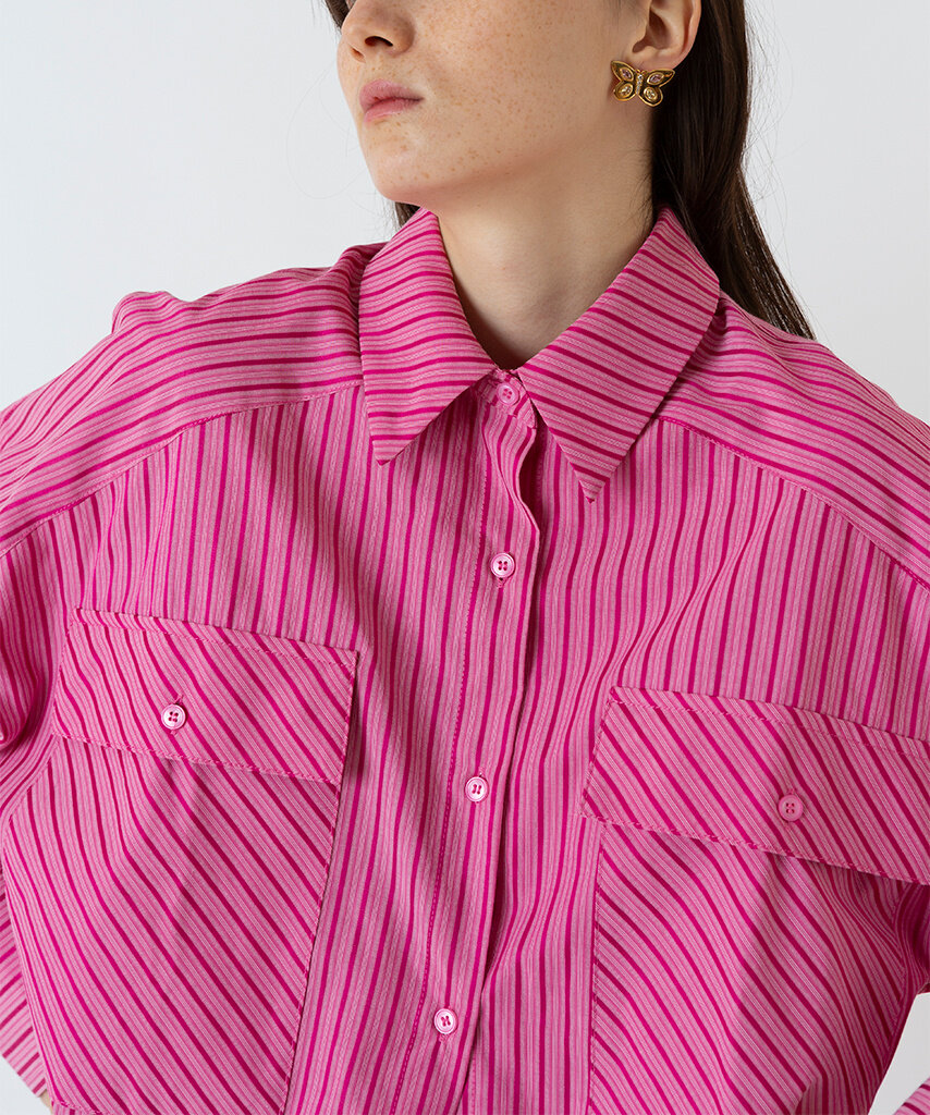 Bobby Striped Shirt Pink