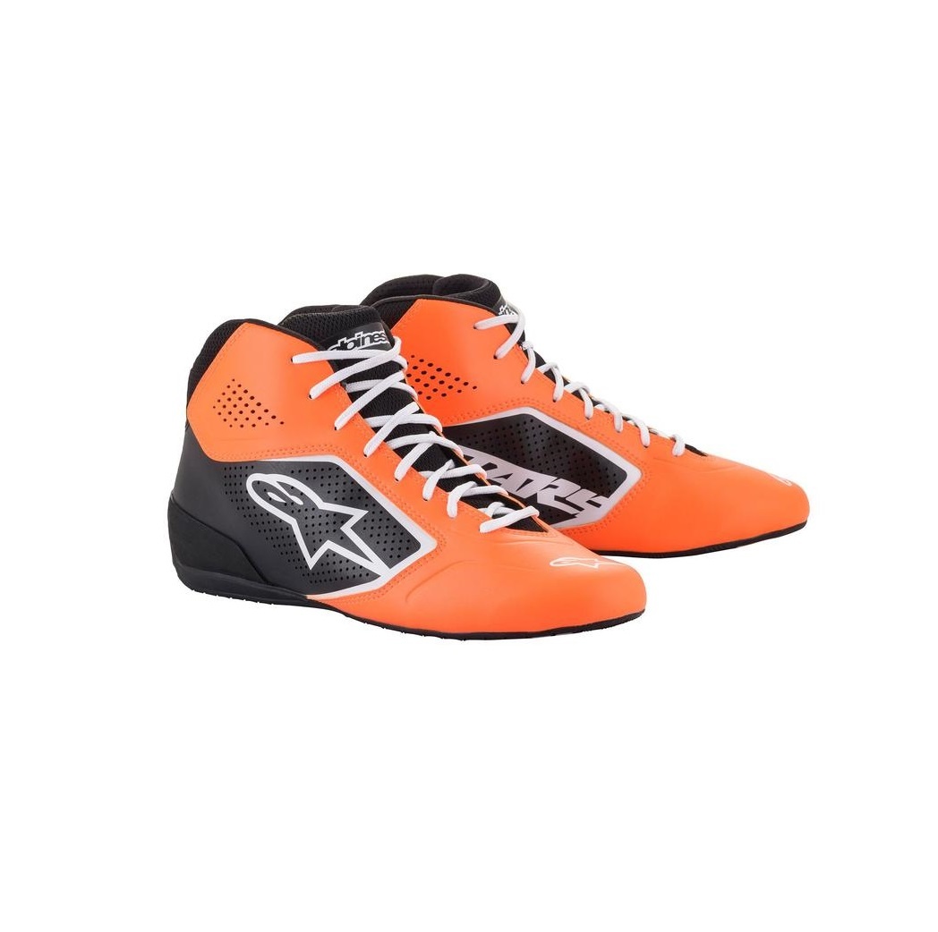 Alpinestars Tech-1 K Start v2 Shoe Oranje Fluo Zwart Wit