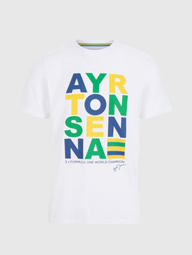 Ayrton Senna Mens Stripe Graphic Tee