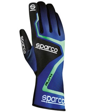 Sparco Rush Gants Bleu Vert