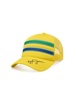 Ayrton Senna FW Stripe Casquette Trucker Jaune