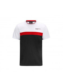 Porsche FW Colour Contrast T-Shirt Noir Blanc Rouge