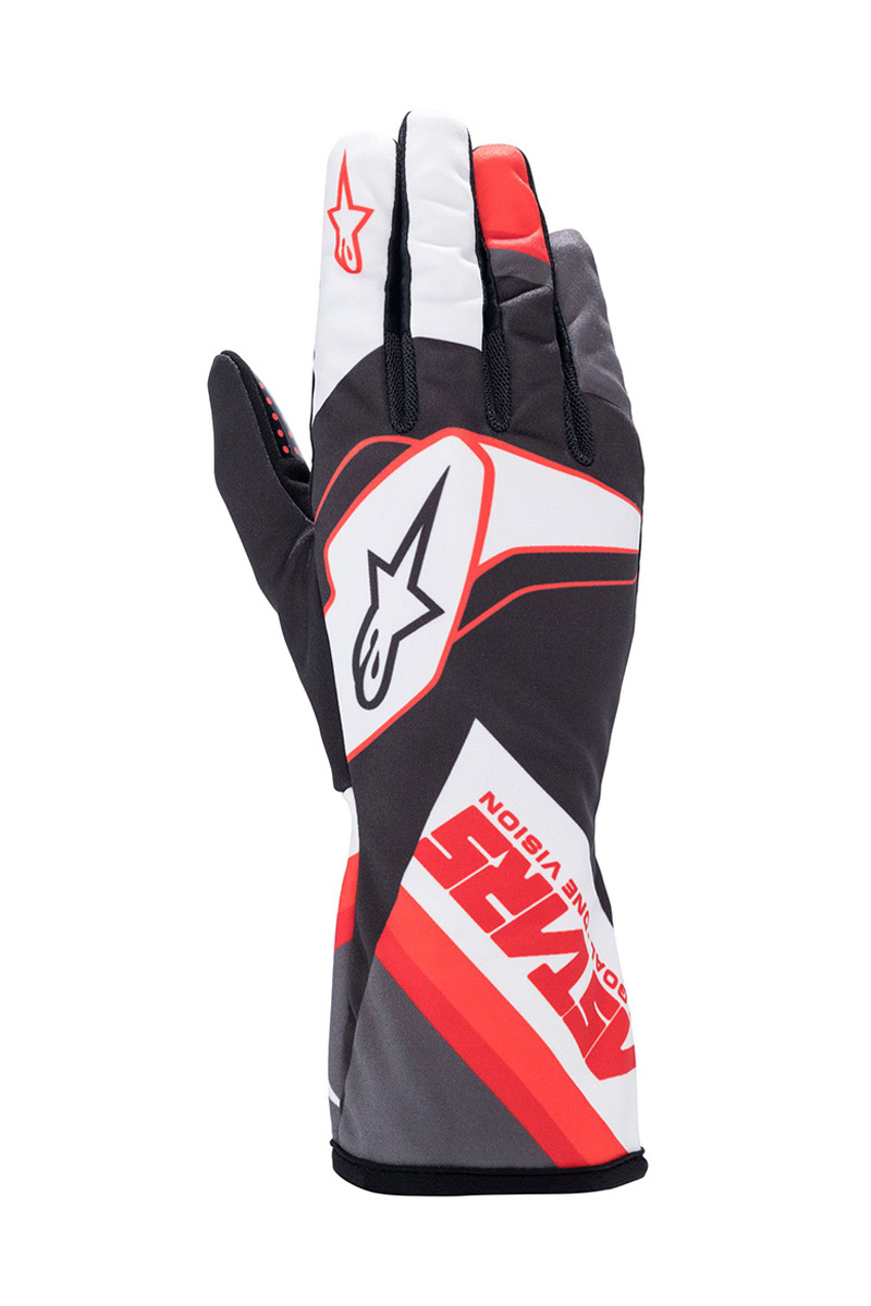Alpinestars Tech-1K Race V2 Graphic Gloves Black-White-Anthracite-Red