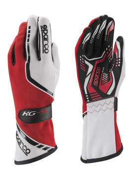 Sparco Torpedo KG-5 2016 Handschuhe Weiß Rot