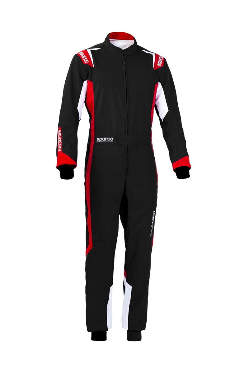 Sparco Suit Thunder Junior Black Red - Racing Fashion