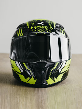 Karttech Casque Leopard Noir Jaune