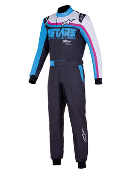 Alpinestars KMX-9 V2 Kart Pak Graph 2 Zwart/Licht Blauw