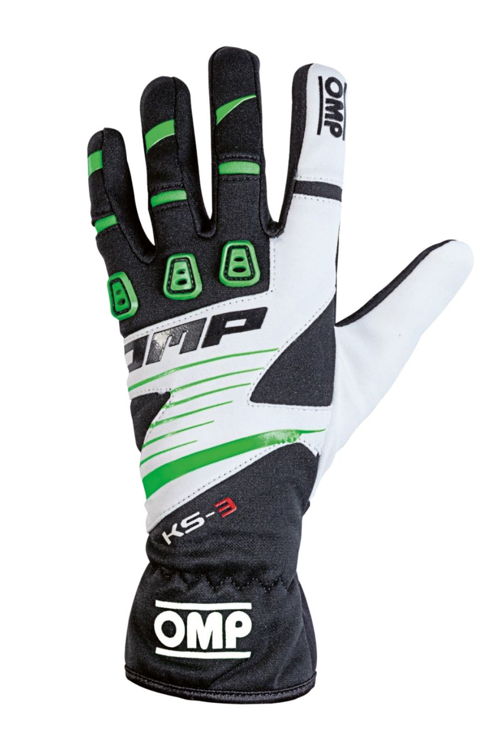 OMP KS-3 Gloves Black/Green/White Junior