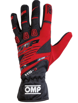 OMP KS-3 Gloves Black/Red