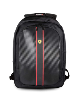Ferrari Scuderia On Track Laptop Rugzak 15" met USB-oplaadkabel - Zwart