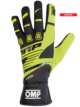 OMP KS-3 Gloves Black/Yellow Junior