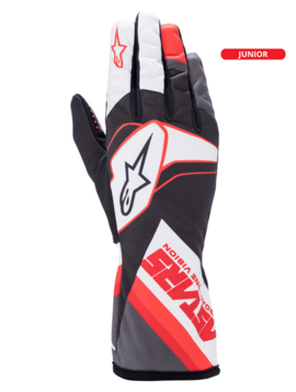 Alpinestars Tech-1K Race V2 Graphic Gants Junior Noir-Blanc-Anthracite-Rouge