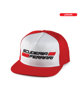 Ferrari Kid Old School Flat Brim Casquette Rouge