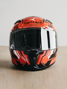 Karttech Casque Leopard Rouge Noir