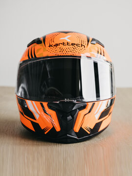 Karttech Casque Leopard Orange Noir