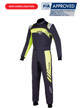 Alpinestars KMX-9 V3 Combinaison Karting Graph 3 Noir/Jaune