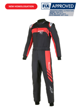 Alpinestars KMX-9 V3 Graph 3 Anzug Schwarz/Rot