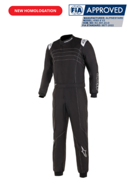 Alpinestars KMX-9 V3 Combinaison de Karting Noir/Blanc